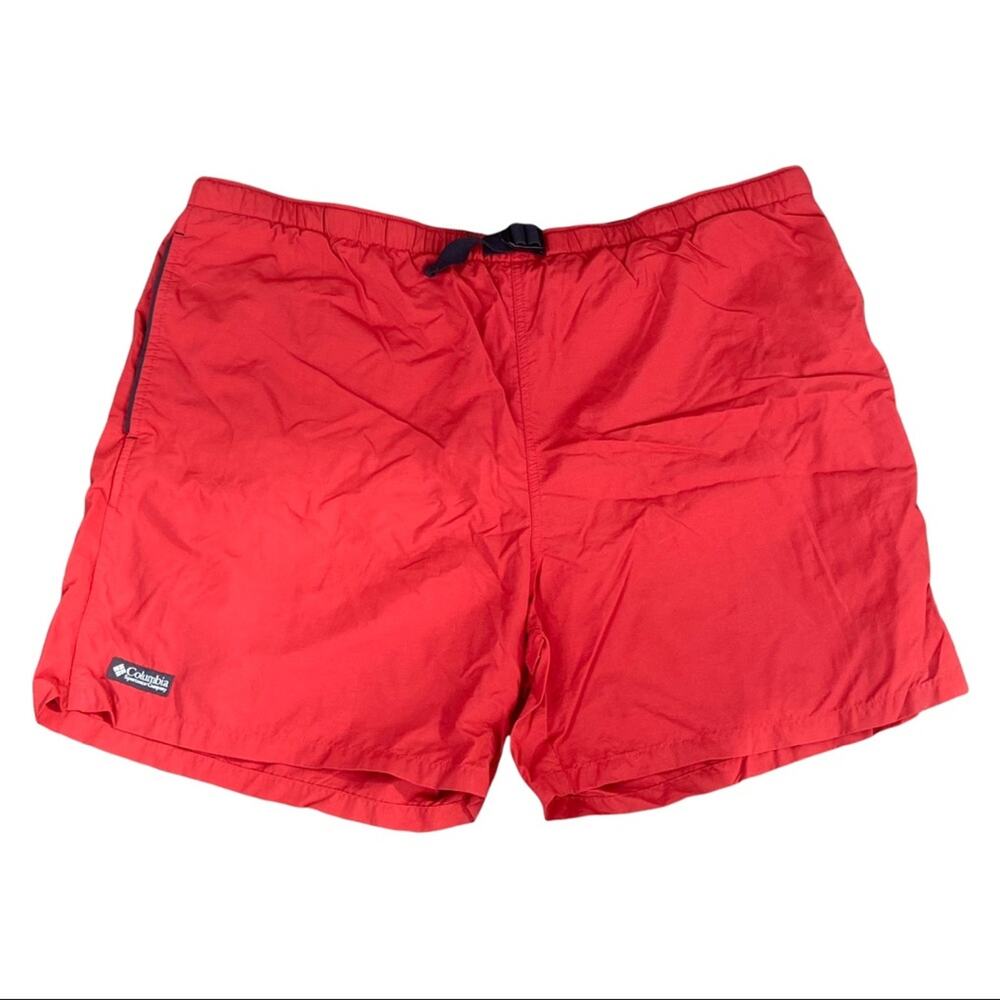 Columbia Red Mens Adjustable Waist Athletic Shorts - Picture 10 of 10